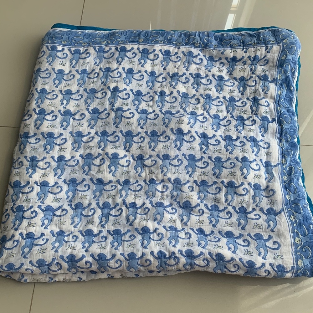 Roller Rabbit blue monkeys baby size